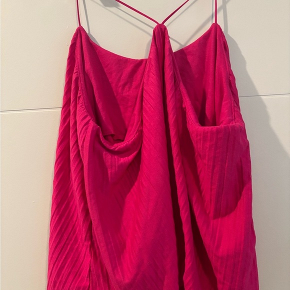 A New Day Pink Ribbed Camisole with Criss-Cross Back - Picture 3 of 4